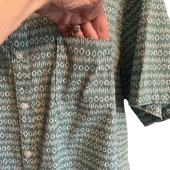 Sonoma Short Sleeve Men’s Green Pattered Shirt-Size 4XB - Picture 3 of 13